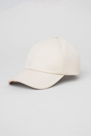Creme Men Alo Yoga Satin Off-Duty Cap | Australia 47213-OJHL