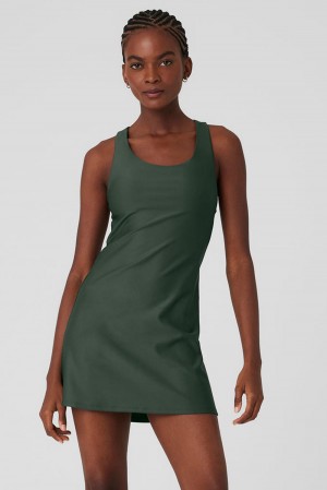 Dark Cactus Women Alo Yoga Airlift Fly Dress | Australia 07945-UIEX