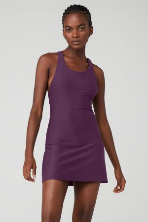 Dark Plum Women Alo Yoga Airlift Fly Dress | Australia 38596-ZYGR