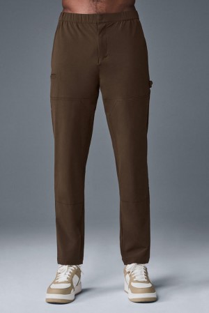 Espresso Men Alo Yoga Co-Op Carpenter Track Pant | Australia 43728-NPOZ