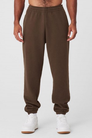 Espresso Men Alo Yoga Cuffed Renown Heavy Weight Sweatpant | Australia 13658-AROC