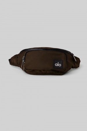 Espresso Men Alo Yoga Explorer Fanny Pack Bum Bags | Australia 23510-YCUB