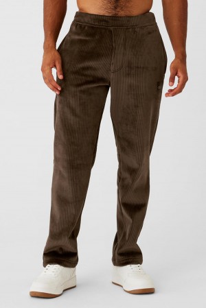 Espresso Men Alo Yoga Velour Baller Pant | Australia 03952-AGZU