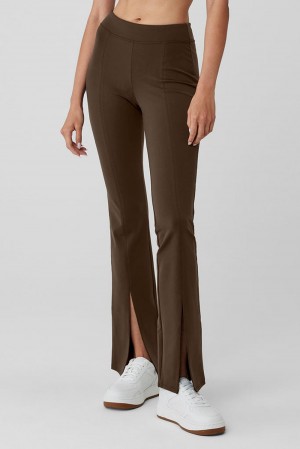 Espresso Women Alo Yoga Airbrush High-Waist Flutter Legging | Australia 27814-SVBA