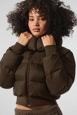 Espresso Women Alo Yoga Foxy Jacket | Australia 78940-DXQG