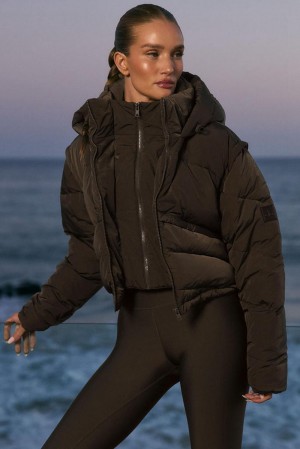 Espresso Women Alo Yoga Glacier Puffer Jacket | Australia 06593-LHSO