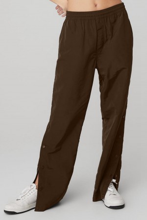 Espresso Women Alo Yoga Legend Snap Pant | Australia 26379-QPGH
