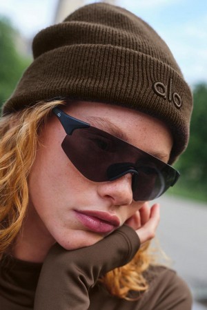 Espresso Women Alo Yoga Notable Beanie | Australia 91087-QRPG