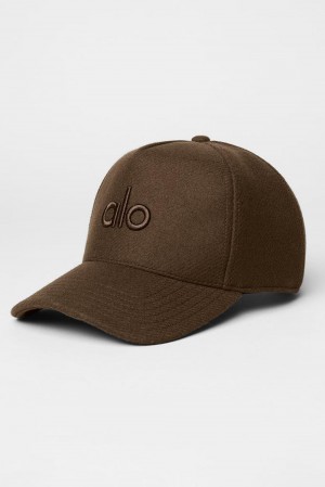 Espresso Women Alo Yoga Wool District Trucker Hat | Australia 27419-NJSD