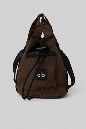 Espresso / Black Men Alo Yoga Cross Body Bucket Bags | Australia 84536-PLRD
