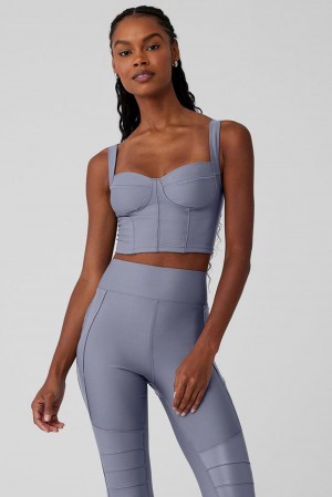 Fog Women Alo Yoga Airlift Winter Warm Cropped Supermoto Tank | Australia 86307-YPWS