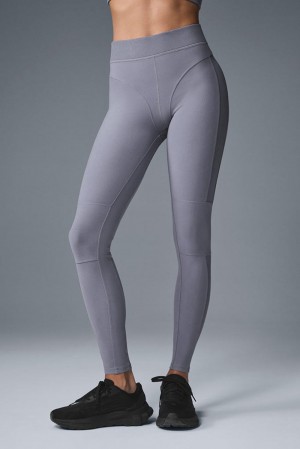 Fog Women Alo Yoga Alosoft High-Waist Head Start Legging | Australia 48651-PEWQ