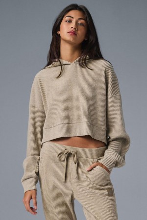 Gravel Heather Women Alo Yoga Muse Hoodie | Australia 57418-GAJU