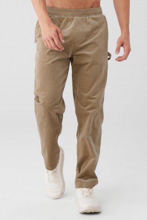 Gravel Men Alo Yoga Corduroy District Sweatpant | Australia 68341-PUHG