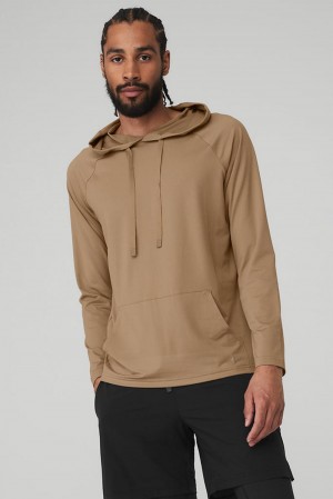 Gravel Men Alo Yoga The Conquer Hoodie | Australia 64138-NOJM