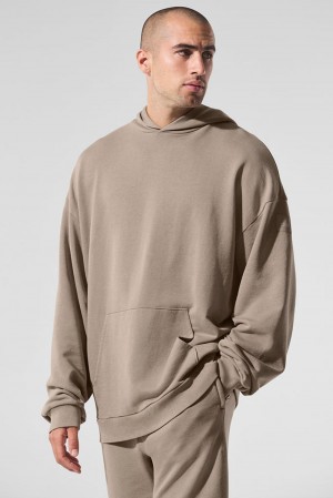 Gravel Wash Men Alo Yoga Chill Vintage Wash Hoodie | Australia 65470-IOCF