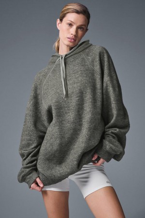 Grey Triblend Women Alo Yoga Triumph Hoodie | Australia 39612-EYKI