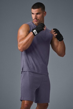 Italian Plum Men Alo Yoga The Triumph Muscle Tank | Australia 63524-KFEB