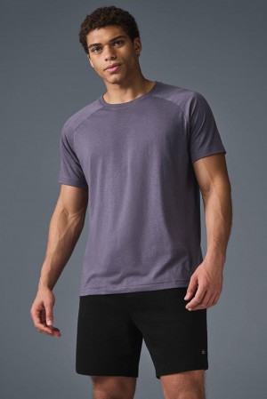 Italian Plum Men Alo Yoga Triumph Raglan Tee | Australia 49810-SKAG