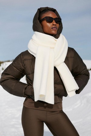 Ivory Men Alo Yoga Merino Wool Oversized Scarf | Australia 82061-TNGW