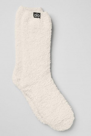 Ivory Men Alo Yoga Plush Lush Sock | Australia 02618-HSWK