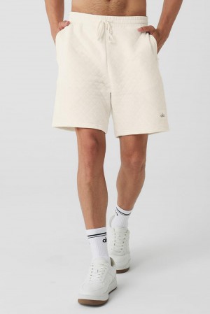 Ivory Men Alo Yoga Quilted Stadium Short | Australia 39516-GWNT
