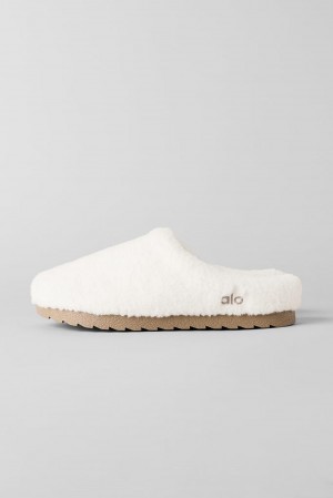 Ivory Men Alo Yoga Sherpa Recovery Slipper | Australia 23016-RSIO