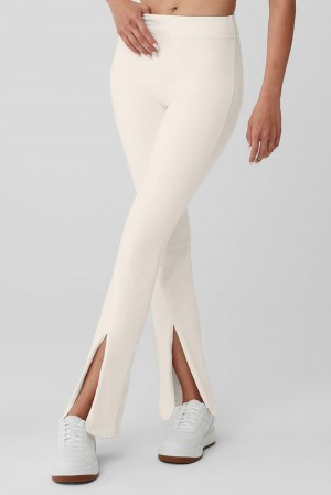 Ivory Women Alo Yoga Airbrush High-Waist Flutter Legging | Australia 14760-DUOZ