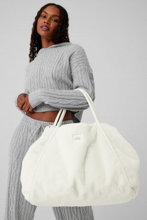 Ivory Women Alo Yoga Faux Fur Tote Bag | Australia 79532-NWCQ