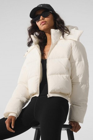Ivory Women Alo Yoga Foxy Jacket | Australia 08359-GXIP