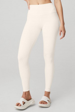 Ivory Women Alo Yoga High-Waist Airbrush Legging | Australia 17643-PNJR