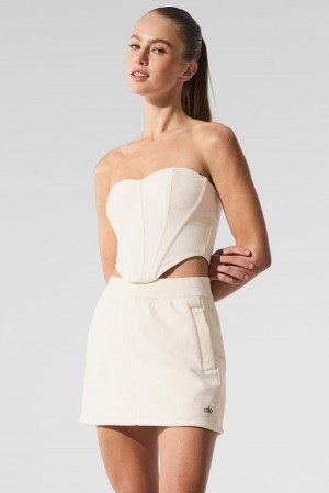 Ivory Women Alo Yoga Polar Fleece Corset Corset | Australia 72361-GHDC