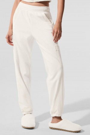 Ivory Women Alo Yoga Polar Fleece Wintry Mix Pant | Australia 71483-PNIC