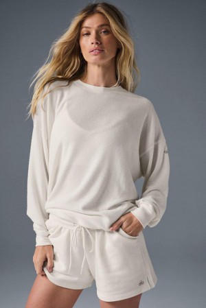 Ivory Women Alo Yoga Soho Pullover | Australia 59417-BMKL