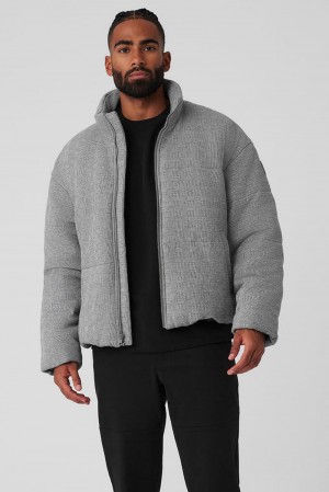 Light Glenplaid Men Alo Yoga Glenplaid Colosseum Stage Puffer Jacket | Australia 25340-FQOZ