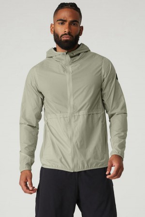 Limestone Men Alo Yoga Repeat Running Jacket | Australia 27640-FHPU