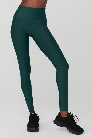 Midnight Green Women Alo Yoga High-Waist Airlift Legging | Australia 29701-TJVF