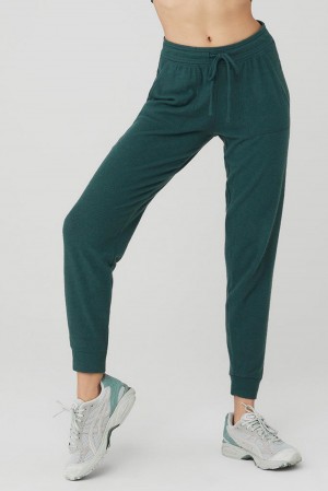 Midnight Green Women Alo Yoga Soho Sweatpant | Australia 98415-SWAQ