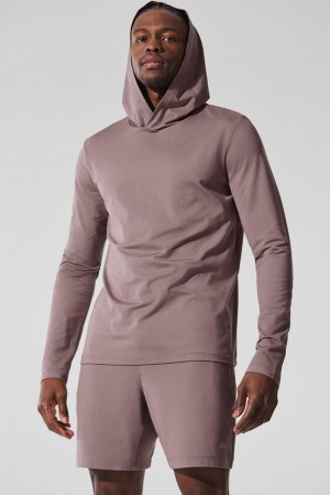 Mushroom Men Alo Yoga Conquer Reform With Hood Long Sleeve | Australia 65932-BYUP