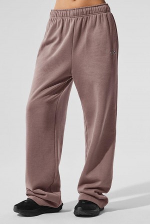 Mushroom Women Alo Yoga Accolade Straight Leg Sweatpant | Australia 53094-CLGT