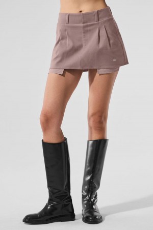 Mushroom Women Alo Yoga Good Days Mini Skirt | Australia 76523-HXLE