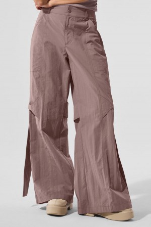 Mushroom Women Alo Yoga High-Waist Voyager Pant | Australia 80143-HAQN