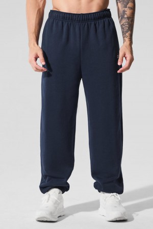 Navy Men Alo Yoga Accolade Sweatpant | Australia 60731-RPLS