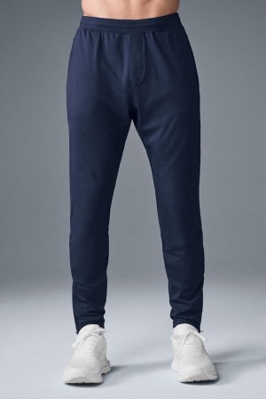 Navy Men Alo Yoga Conquer React Performance Pant | Australia 32890-OZTJ