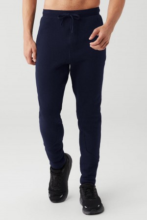 Navy Men Alo Yoga The Triumph Sweatpant | Australia 31067-TIDF