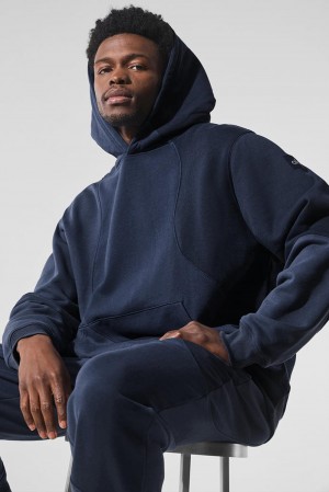 Navy Tonal Men Alo Yoga Make Waves Hoodie | Australia 30928-CKFA