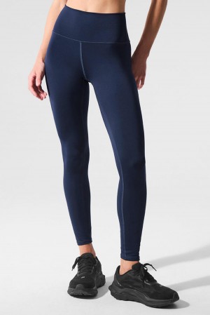 Navy Women Alo Yoga 7/8 High-Waist Airlift Legging | Australia 82405-HPLZ