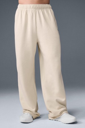 Oat Milk Men Alo Yoga Accolade Straight Leg Sweatpant | Australia 83297-ERYC