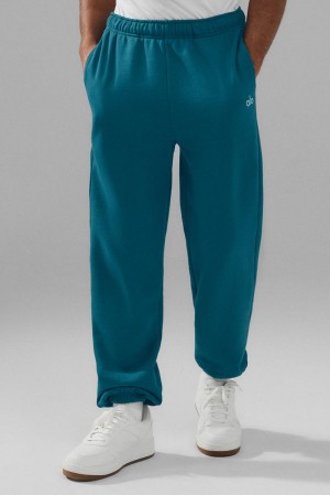 Oceanic Teal Men Alo Yoga Accolade Sweatpant | Australia 72348-QDVM