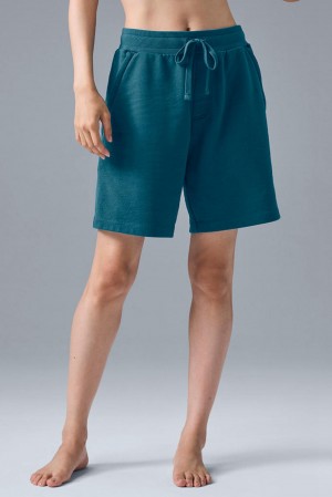 Oceanic Teal Women Alo Yoga Chill Short | Australia 97438-XLPT